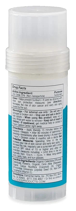 All Good Sport Face & Body Sunscreen - UVA/UVB Broad Spectrum, Water Resistant, Coral Reef Friendly - (2) SPF 50 Butter St...