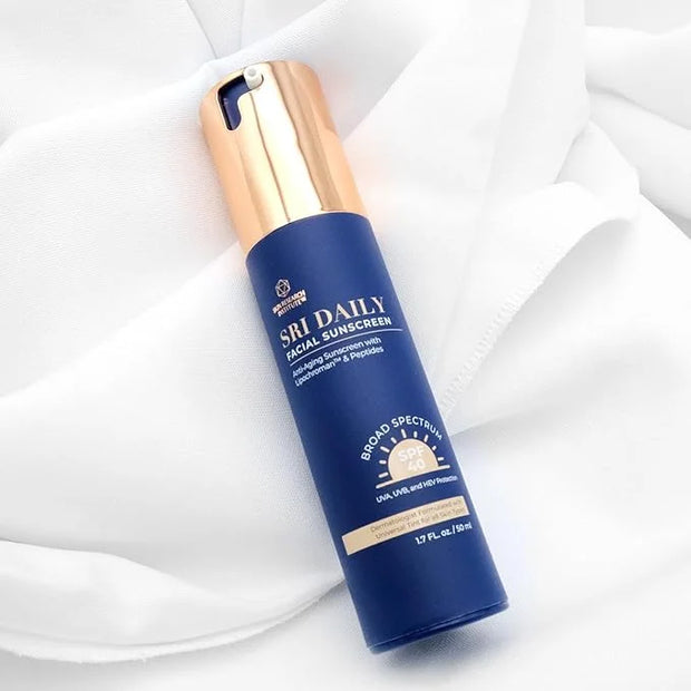 SRI Daily Facial Sunscreen - SPF 40 - Anti-Aging with Lipochroman & Peptides - Transparent Zinc Oxide - Universal tint & W...