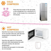 Cold Face Eye Masks Ice Face Mask Hot Cold Compress For Dark Circles, Puffiness, Migraines, Headache, Stress, Redness, Coo...
