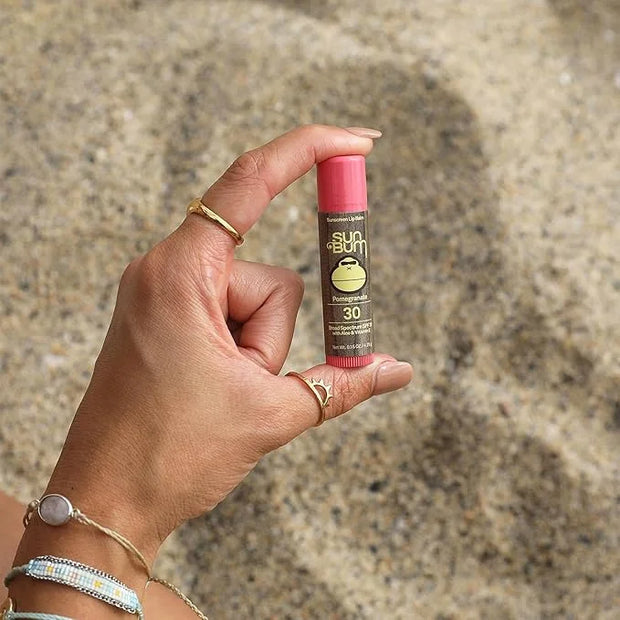 Sun Bum SPF 30 Sunscreen Pomegranate Lip Balm - Moisturizing Aloe Vera and Vitamin E - Vegan and Cruelty Free - Broad Spec...