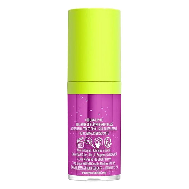 NYX PROFESSIONAL MAKEUP Fat Oil Chillz, Moisturizing, Shiny and Vegan Tinted Lip Gloss - Strawberry Slush (Sheer Pinkish P...