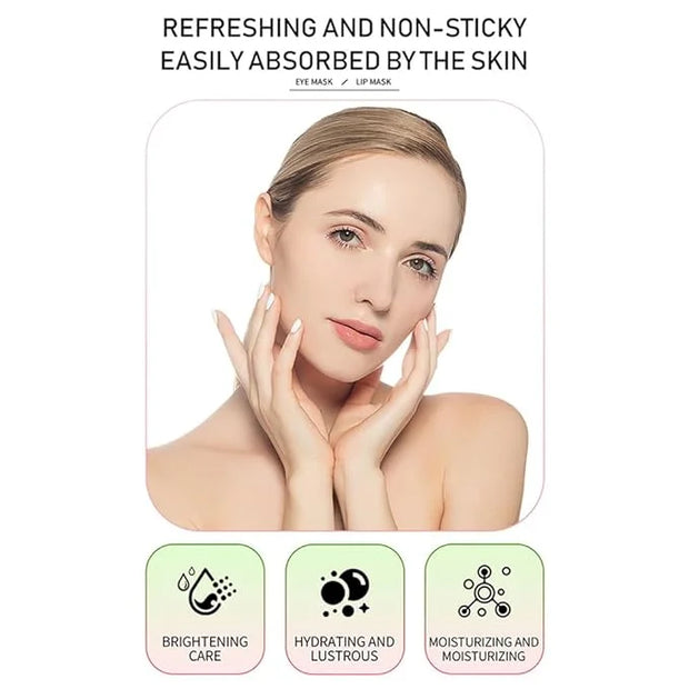 15 Pairs Eye Mask and 15 Pcs Lip Mask, Under Eye Patches and Lip Pads, Anti Aging Eye and Lip Mask, Collagen Crystal Mask ...