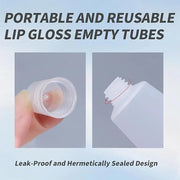 ZJchao 25pcs 5ml Lip Gloss Tube, Refillable Mini Empty Cosmetic Balm Tubes Container for Comestic Makeup Travel Toiletries...