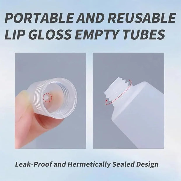 ZJchao 25pcs 5ml Lip Gloss Tube, Refillable Mini Empty Cosmetic Balm Tubes Container for Comestic Makeup Travel Toiletries...