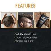 Woody's Wood Glue Extreme Styling Gel for Men, Intense Long-lasting Hold with No Flaking, Quick-drying, Retains Moisture, ...