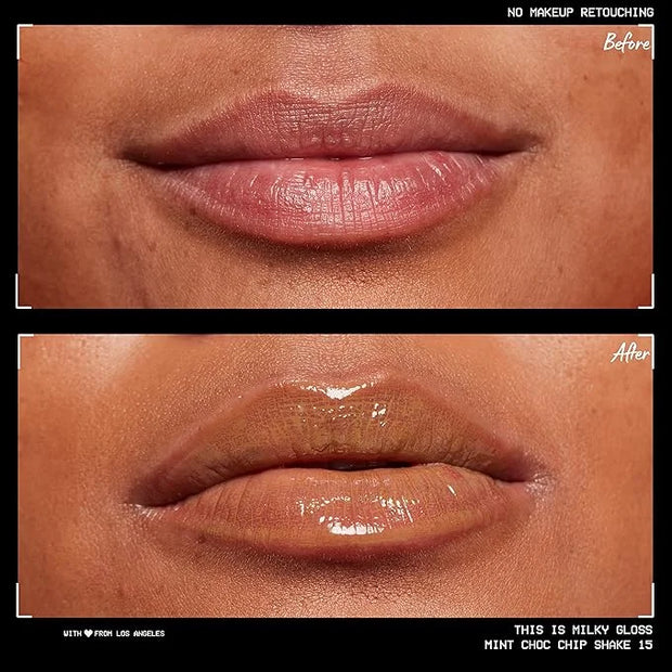 NYX PROFESSIONAL MAKEUP This Is Milky Gloss, Lip Gloss with 12 Hour Hydration, Vegan - Mint Chocolate Chip Shake (Mint Gre...
