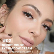 Monochrome Matte Eyeshadow Makeup Palette, Highly Pigmented Champagne Gold Eyeshadow Palette,Shimmer Pressed Powder Eye sh...