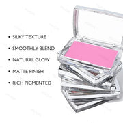 KYDA Pink Blush Powder, Make Up Pink Face Powder Face Blusher, Blendable Formula, Lasting Moisturizing, Ultra Fine Lightwe...