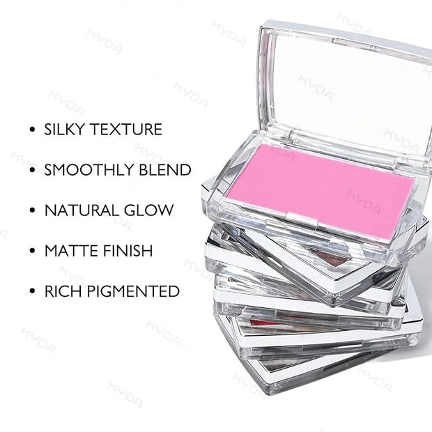 KYDA Pink Blush Powder, Make Up Pink Face Powder Face Blusher, Blendable Formula, Lasting Moisturizing, Ultra Fine Lightwe...