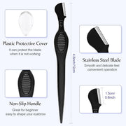 Mudder 21 Pcs Eyebrow Razor Eyebrow Shaver Facial Razor Multipurpose Face Trimmers with Precision Cover for Women Makeup C...