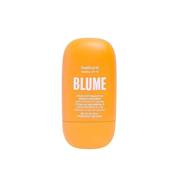 Blume Sunburst Broad Spectrum SPF 50 Mineral Sunscreen - Hydrating & Soothing Face Sunscreen with Zinc Oxide and Niacinami...
