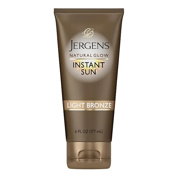 Jergens Natural Glow Instant Sun Self Tanner Moisturizer + Bronzer, Lightweight Sunless Tanner Moisturizer for a Sunkissed...