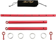 2 Pcs Red Adjustable Spreader Bar Set 3 sections - Product Image