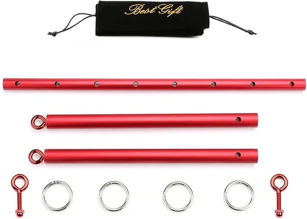 2 Pcs Red Adjustable Spreader Bar Set 3 sections - Product Image
