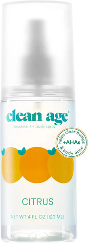Aluminum Free Deodorant & Body Spray for Whole Body - Citrus 4oz - Clean Deodorant and Body Spray for Teen Boys and Girls ...