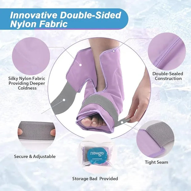 NEWGO Bundle of Cooling Eye Mask and Foot Ice Pack Purple - Product Image