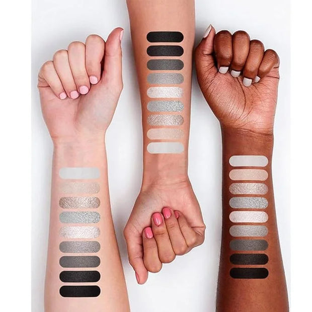 Black Smoky Eye shadow Palette, 9 Colors True Black Dark Grey Smokey Goth Makeup Pallet, 9 Soft Matte Shimmer High Pigment...
