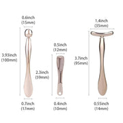 3Pcs Metal Eye and Face Cream Applicator Stick Cosmetics Spoon Spatula, Massager Tool for Facial Massage, Reduce Puffiness...