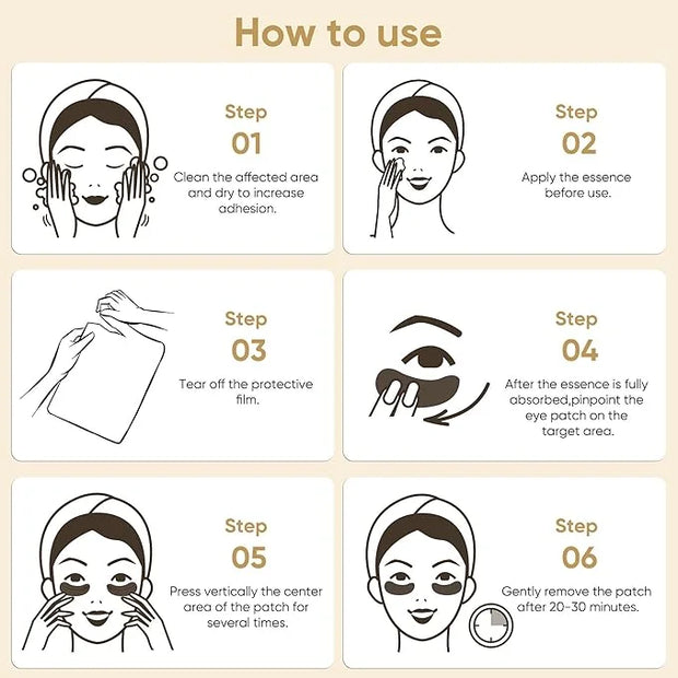 100Pcs/50Pairs Under Eye Patches Gold for Dark Circles, Puffy Eyes, and Wrinkles, 24K Gold Eye Mask for Face, Eye Cream fo...