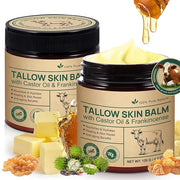 Tallow Castor Oil Frankincense Oil Handmade Skin Balm, Face & Body Moisturizer for Sensitive Skin, Eczema All-Purpose Balm...