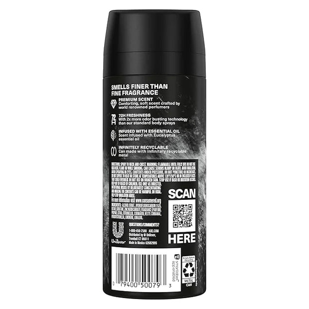 AXE Fine Fragrance Collection Premium Deodorant Body Spray for Men Pure Coconut 3 Count with 72H Odor Protection and Fresh...