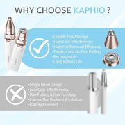 Facial Hair Removal for Women: 2 in 1 Electric Hair Removal Device for Chin Upper Lip Peach Fuzz & Rechargeable Eyebrow Tr...