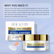 Dual Eye Cream with Advanced Retinol, Peptides, Caffeine for Puffy Eyes and Dark Circles, Wrinkles, Anti Aging, Under Eye ...