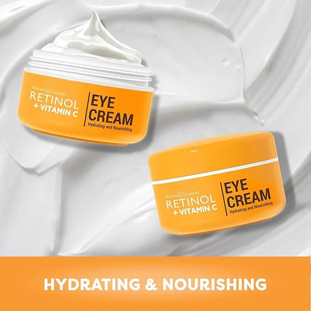 Retinol + Vitamin C Eye Cream - Anti-Aging, Dark Circle & Puffiness Treatment for Smooth, Firm Skin - Hydrating & Nourishi...