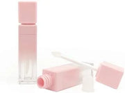 5 Pcs 8ml Gradient Pink Lip Gloss Tubes Empty Refillable Plastic Lipstick Vials with Brush Lip Gloss Storage Containers fo...