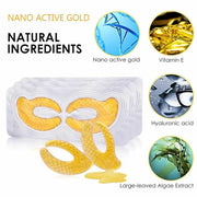 Gold Hydrogel Eye Patches, Collagen Crystal Under Eye Gel Mask Pads - Reduce Wrinkles,Puffy Eyes,Dark Circles,Undereye Bag...