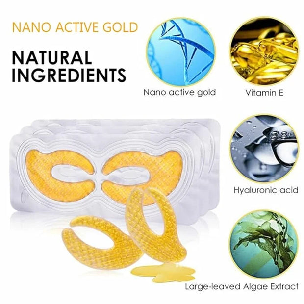 Gold Hydrogel Eye Patches, Collagen Crystal Under Eye Gel Mask Pads - Reduce Wrinkles,Puffy Eyes,Dark Circles,Undereye Bag...
