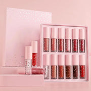 R.Y.M Pack of 12 Pcs Matte, Natural, Moisturizing, Plumper Lip Gloss Sets, Liquid Stick Set Long Lasting for Lip Color, Mi...
