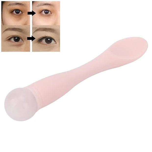 Eye Cream Spatula, Cosmetic Spoon Mini Makeup Spatula Spoon Beauty Scoop Eye Massage Wand Stick Professional Silicone Face...