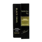 Farmstay Black Snail Premium Rolling Eye Serum - Eye Serum for Dark Circles and Puffiness - Snail Mucin for Improved Colla...