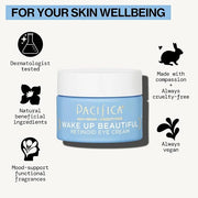 Pacifica Wake Up Beautiful Retinoid Eye Cream – Anti-Aging Under Eye Cream for Fine Lines & Wrinkles, Infused w/ Retinoid,...