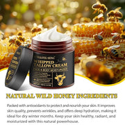 WHLH & WELL-BEING Beef Tallow for Skin, Beef Tallow and Honey Balm, Moisturizer for Face & Body Skin Care(1Pack) - Product...