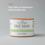 J&L Naturals Simple Skin Regimen Kit With Cleansing Bar, Face Salve, Konjac Sponge, Lip Balm | For Oily, Dry, Mature, and ...