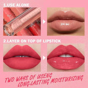 Hydrating Lip Gloss Oil - Nourishing Tinted Lip Oil for High-Shine Finish, Long-Lasting, Non-Sticky, Cruelty-Free Lip Plum...