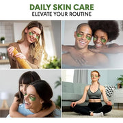 Eye Masks for Dark Circles and Puffiness – Hydrating Eye Patches with Collagen Hyaluronic Acid Green Tea & Aloe - Under Ey...