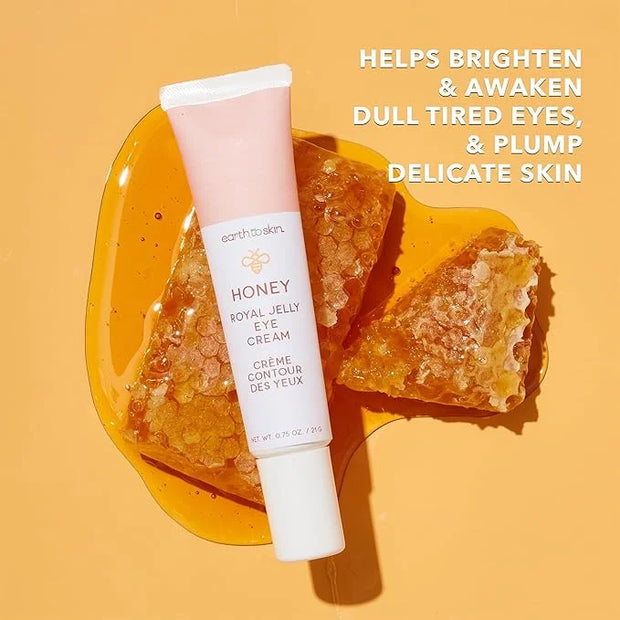 Earth To Skin Honey Royal Jelly Eye Cream – Calming & Hydrating Eye Treatment with Glycerin – 0.75 fl oz - Product Image