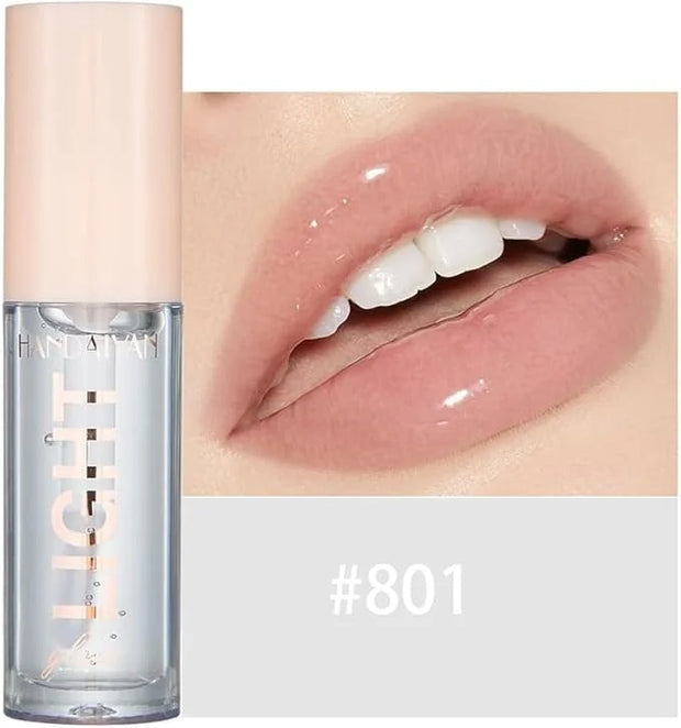 6PCS Lip Oil Light Lipgloss Set, Moisturizing Hydrating Lip Glow Oil Lip Gloss Kit High Shine Lip Plumping Glass Finish Li...