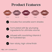 BFY Cosmetics 5-Pack Plumping Lip Gloss - Warm - Product Image