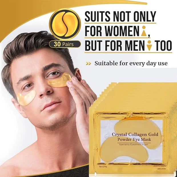 Under Eye Patches, 30 Pairs Gold Eye Mask, Eye Gel Pads With Collagen Treatment for Reducing Dark Circles, Lighten Wrinkle...