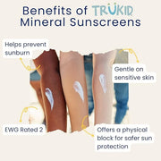 TruKid Sport SPF30 Face Sunscreen Unscented 3.4oz Baby Sunscreen, Natural Ingredients Kids Sunscreen, Reef-Friendly Travel...