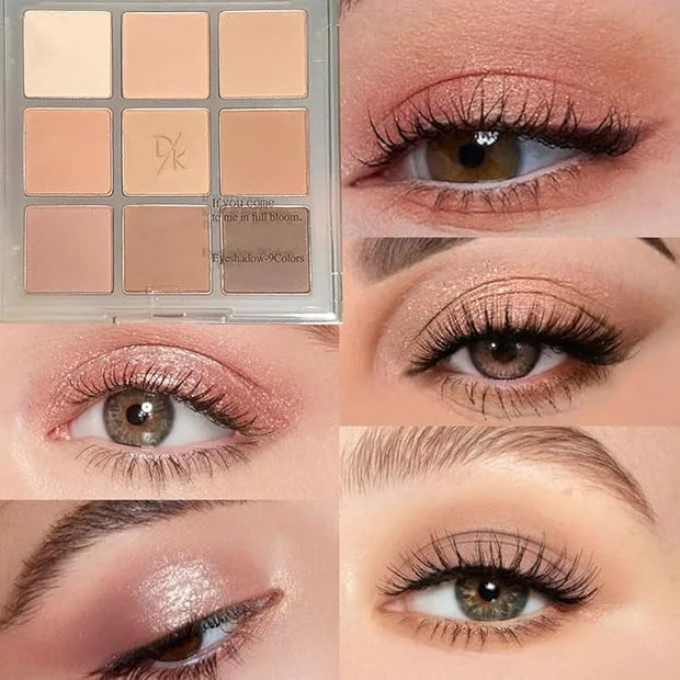 Eyeshadow Palette Makeup- 9 Colors Naked Eyeshadow Palette Matte NUDE Korean Natural Eye Shadow palettes Highly Pigmented ...