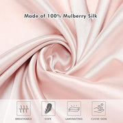 2 Pack Satin Pillowcase with Latent Zipper, Adjustable Satin Eye Mask for Sleeping and Satin Volume Scrunchie for Hair and...