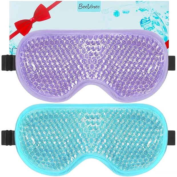 BeeVines Gel Eye Mask, 2 Pack Cooling Ice Masks for Puffy Eyes for Men & Women, Cold & Warm Compress for Post Surgery, Puf...