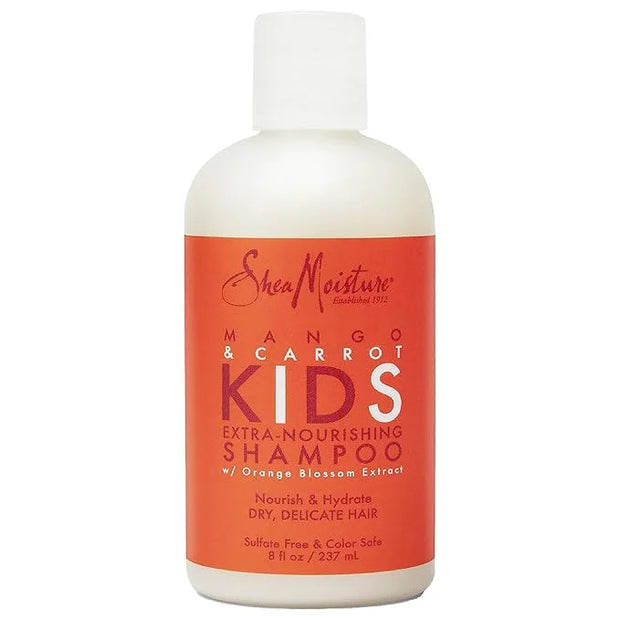 SheaMoisture Extra-Nourishing Shampoo hair care for Kids Mango Carrot with Shea Butter 8 oz - Product Image