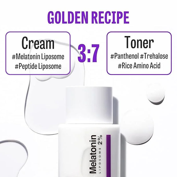 Time Return Melatonin Cream Toner | Moisturizing Facial Toner for Sensitive Skin | Clarifying & Calming Toner for Face | H...