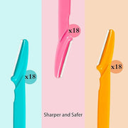 Eyebrow Razor, 54 Pcs Eyebrow Razors with Safety Cover, Face Razor for Women and Man Smooths Away Peach Fuzz, Easy to Use ...